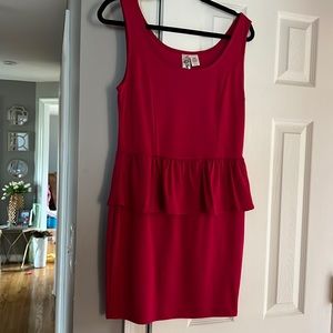 Rosey dark pink peplum dress